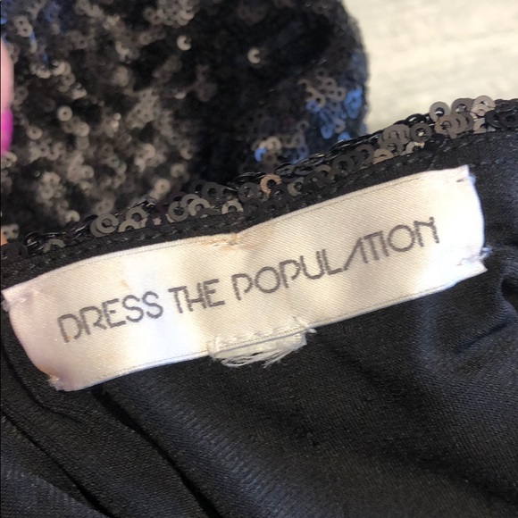 Dress The Population Black Sequin Maxi Dress - Picture 3 of 4